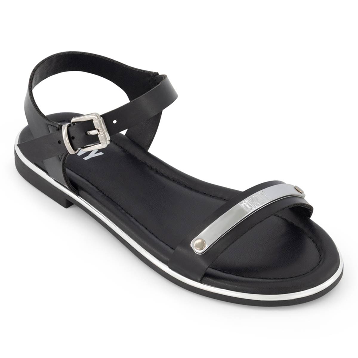 Big Girls DKNY Cassie Metal Strap Slingback Sandals