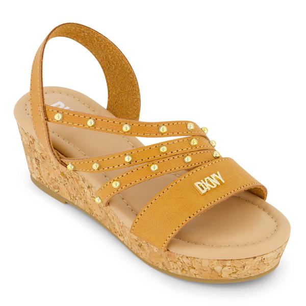Big Girls DKNY Amber Studs Strap Wedge Sandals