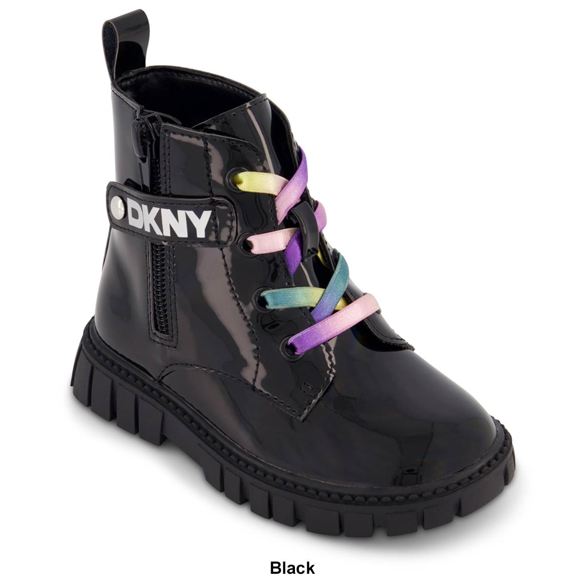 Little Girls DKNY Carrie Side Zip Lug Sole Boots