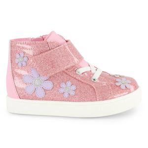 Little Girls Jessica Simpson Sadie Flower High Top Sneakers alternate view
