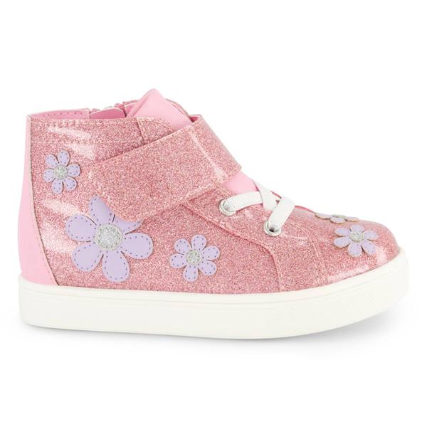Little Girls Jessica Simpson Sadie Flower High Top Sneakers alternate view