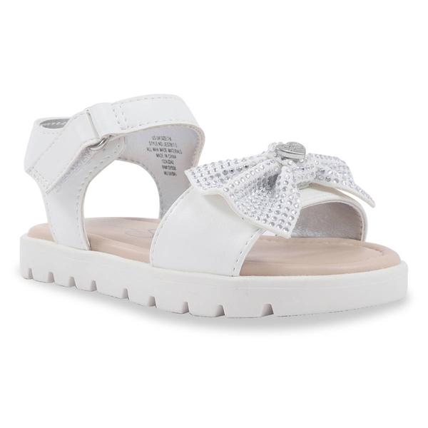 Little Girls Jessica Simpson Tia Heather Hook & Loop Bow Sandals