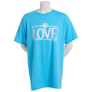 Womens JERZEES Short Sleeve Paw Print Love Tee