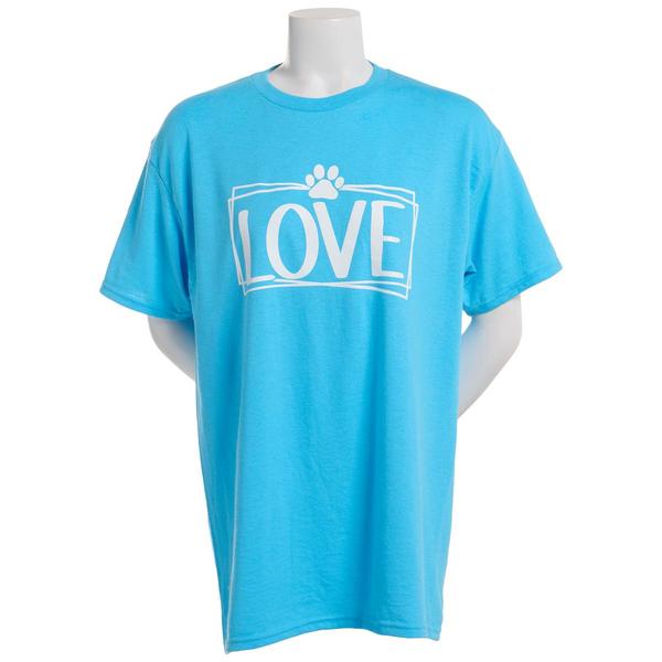 Womens JERZEES Short Sleeve Paw Print Love Tee