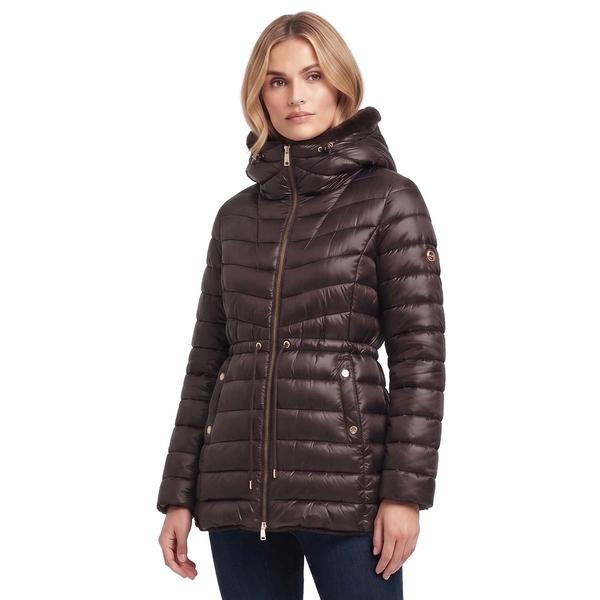 Womens Jessica Simpson Faux Fur Lined Puffer Jacket