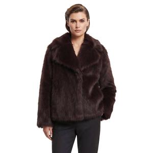 Womens Steve Madden Short Faux Fur Coat