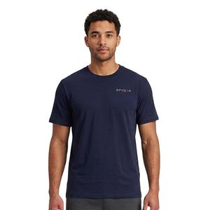 Mens Spyder Left Sleeve Logo Short Sleeve Tee - Navy