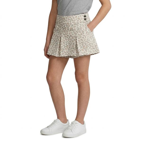 Girls (7-16) Jessica Simpson Leopard Pleated Skorts