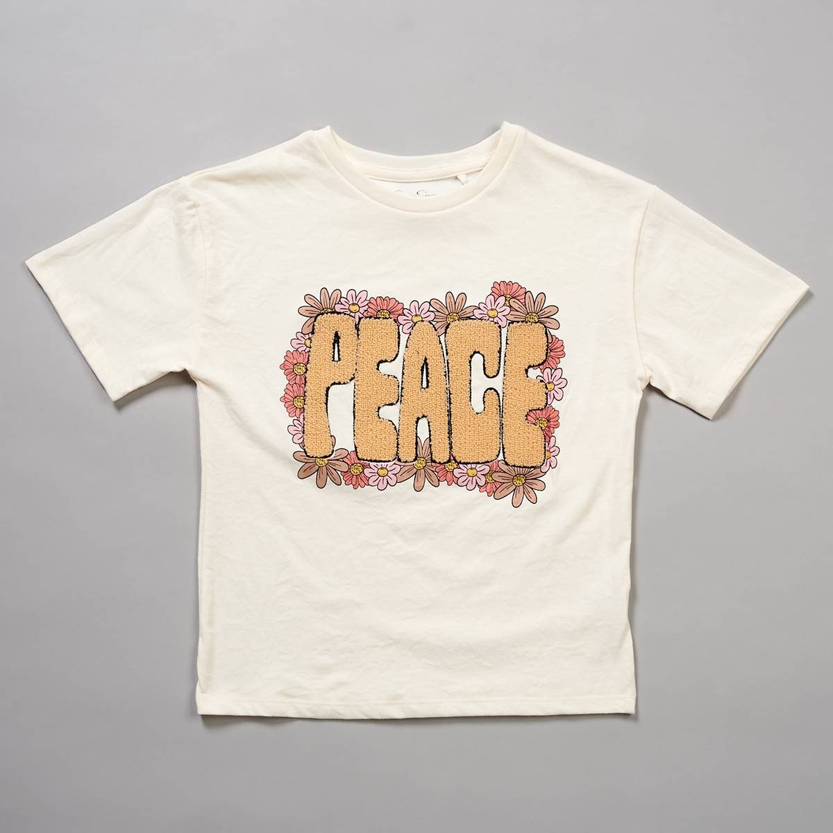 Girls (7-16) Jessica Simpson Oversized Peace Chenille Patch Tee