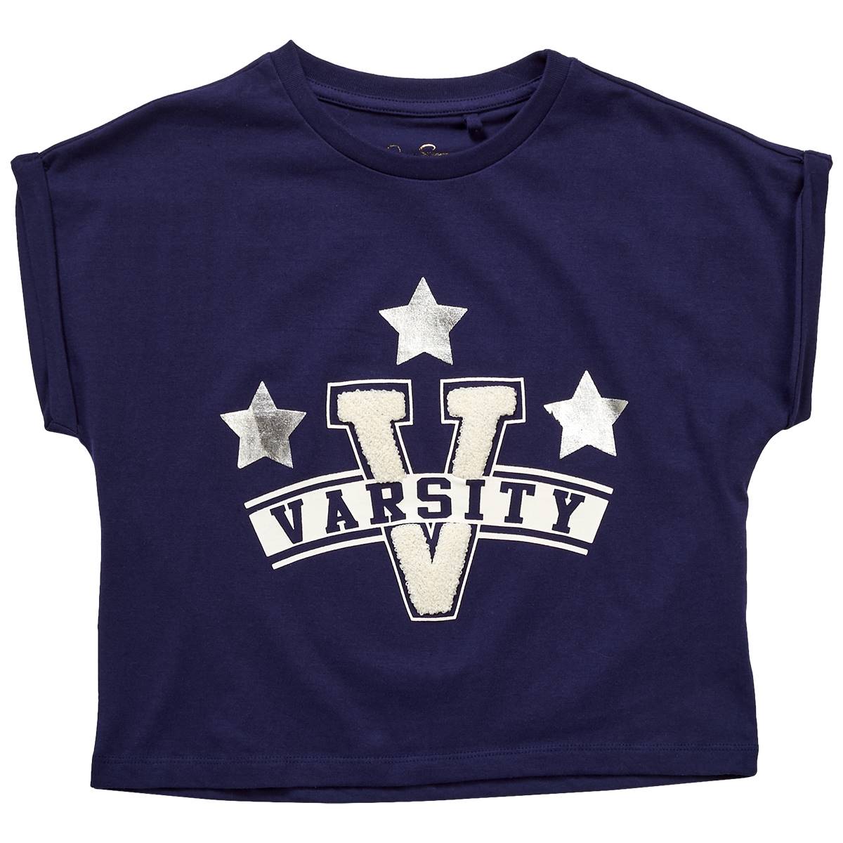 Girls (7-16) Jessica Simpson Boxy Varsity Chenille Tee