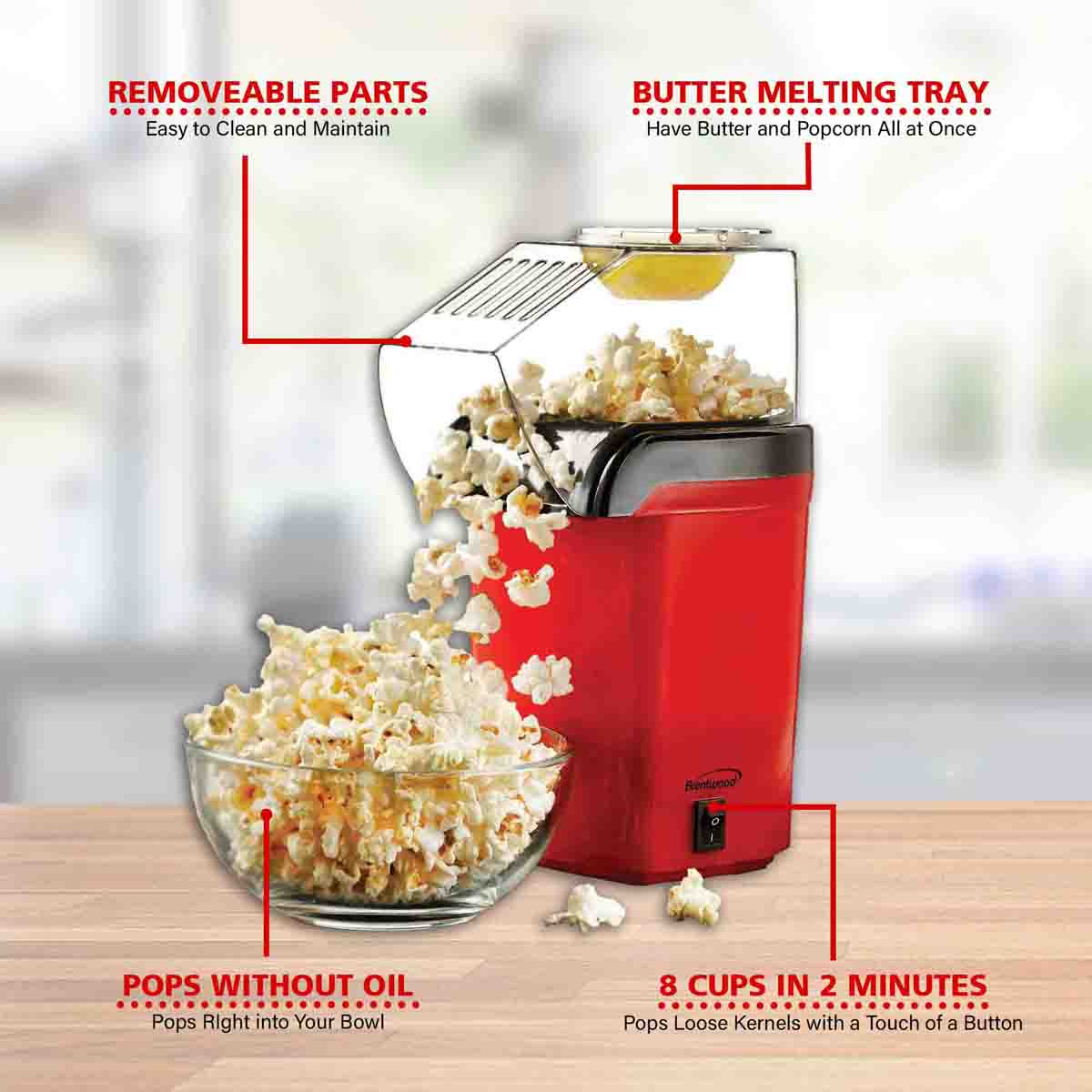 Brentwood(R) 8 Cup Popcorn Maker