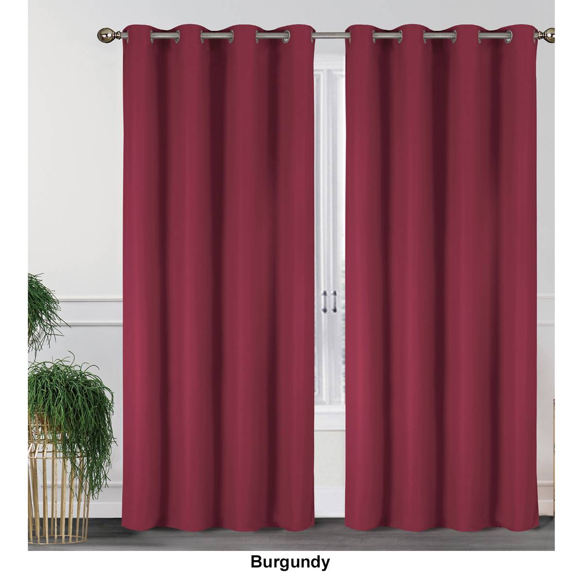 J&V Textiles Lillian Room Darkening Grommet Curtain Panels