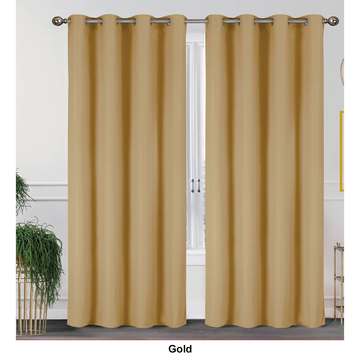 J&V Textiles Lillian Room Darkening Grommet Curtain Panels