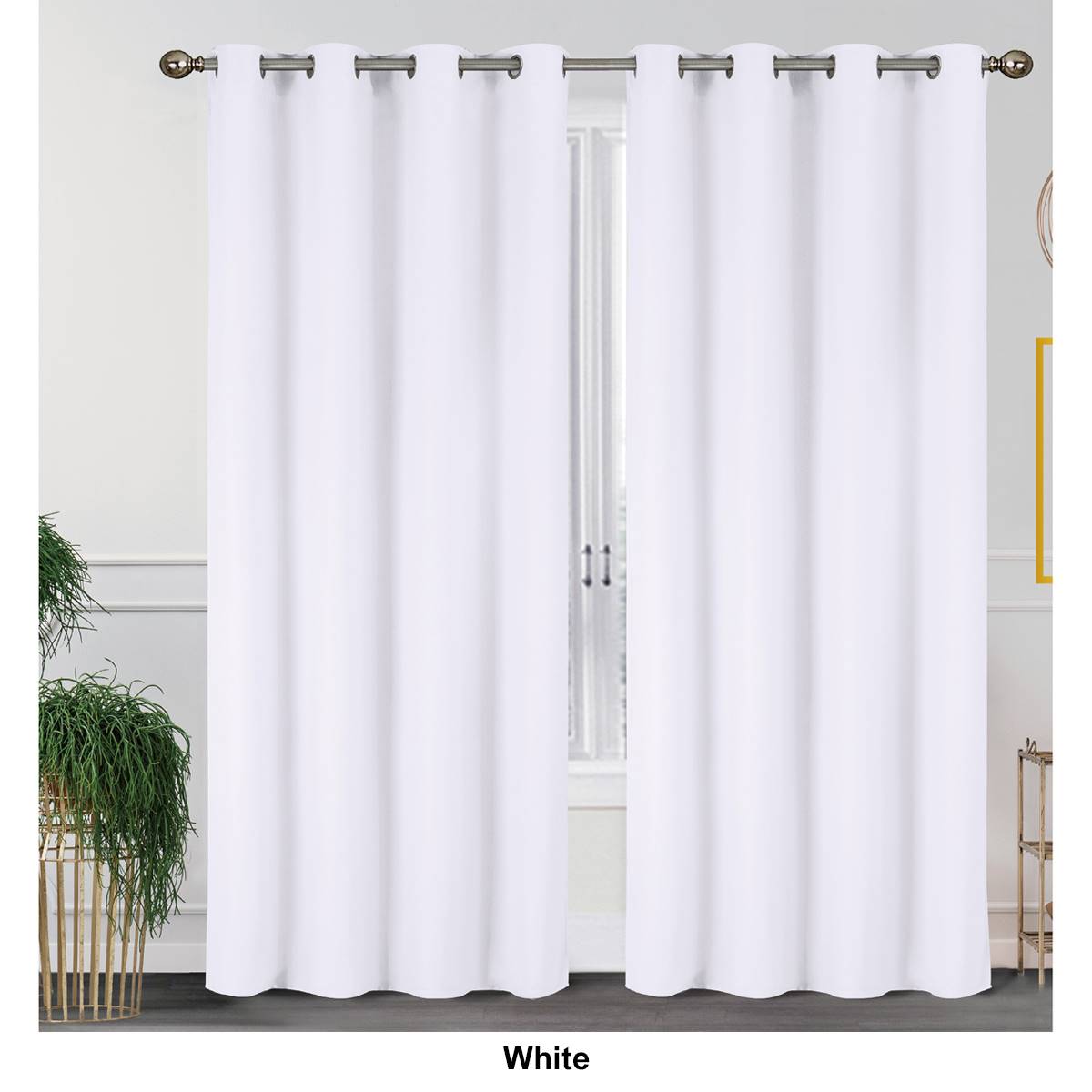 J&V Textiles Lillian Room Darkening Grommet Curtain Panels