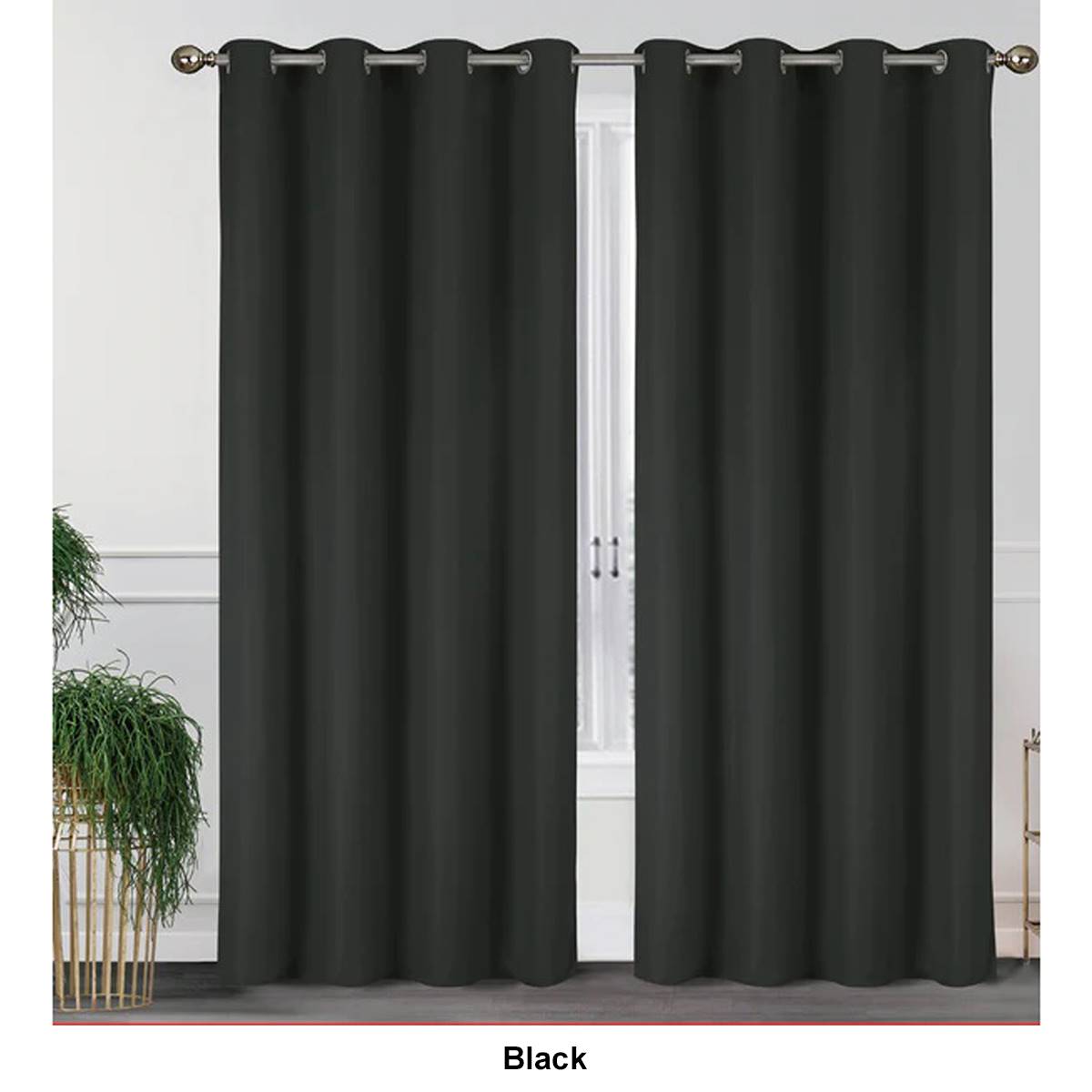 J&V Textiles Lillian Room Darkening Grommet Curtain Panels