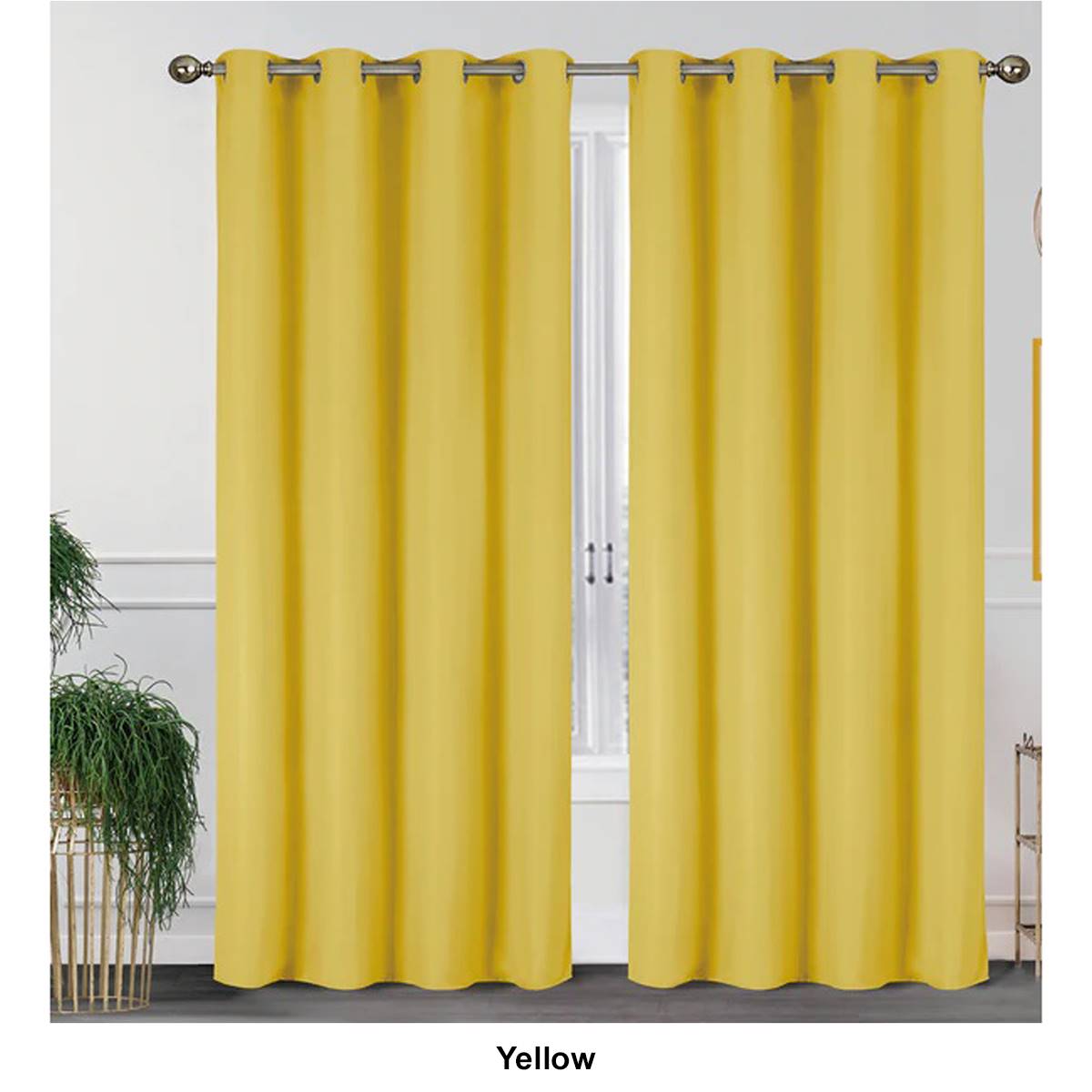 J&V Textiles Lillian Room Darkening Grommet Curtain Panels