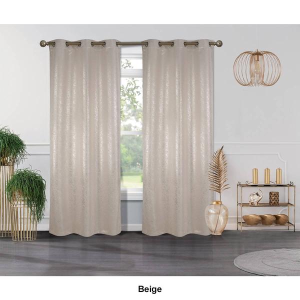 J&V Textiles Cassie Blackout Grommet Curtain Panels alternate view