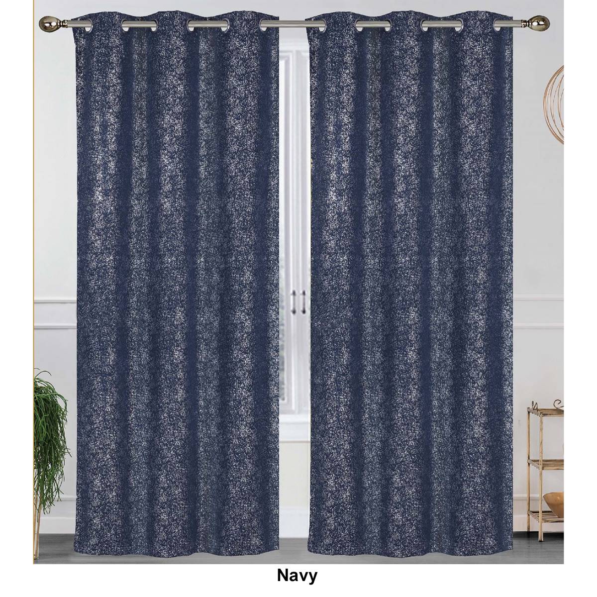 J&V Textiles Cassie Blackout Grommet Curtain Panels