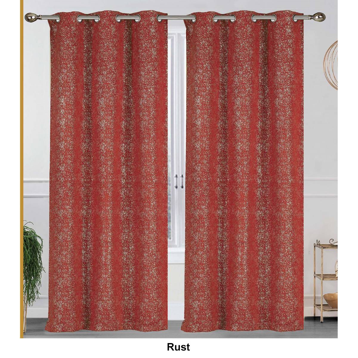 J&V Textiles Cassie Blackout Grommet Curtain Panels