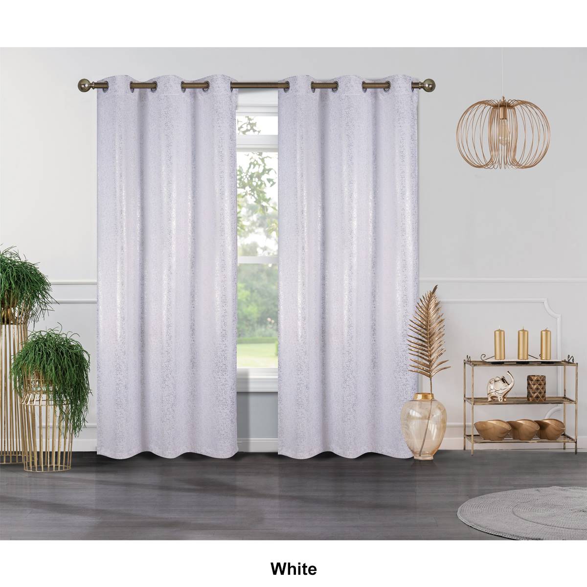 J&V Textiles Cassie Blackout Grommet Curtain Panels