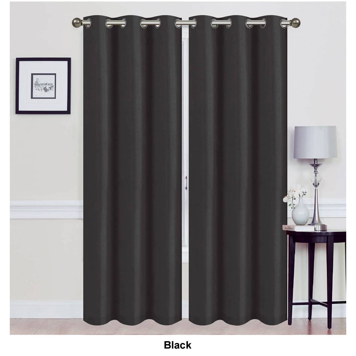 J&V Textiles Madonna Blackout Grommet Curtain Panels