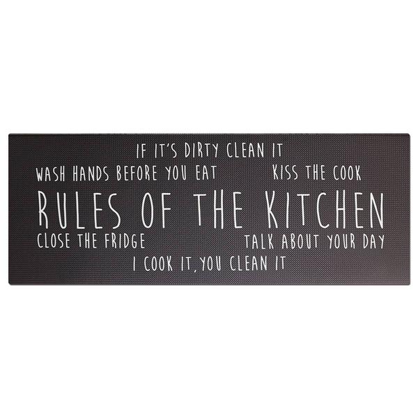 J&V Textiles Cloud Comfort Rules of The Kitchen Anti-Fatigue Mat