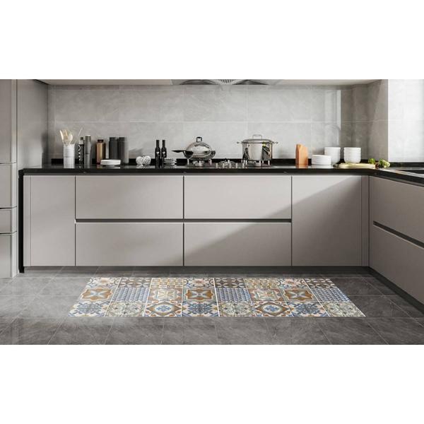 J&V Textiles Cloud Comfort Brown Tile Anti-Fatigue Kitchen Mat alternate view