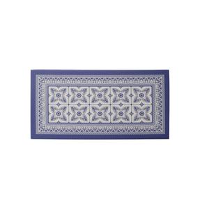 J&V Textiles Cloud Comfort Blue Geo Anti-Fatigue Kitchen Mat