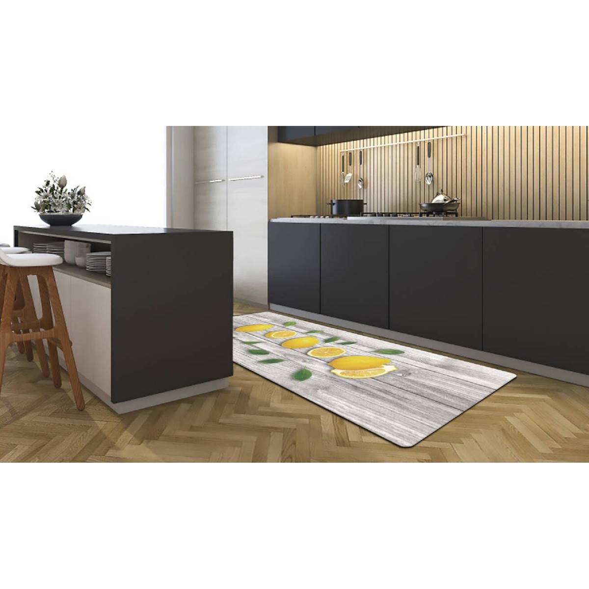 J&V Textiles Cloud Comfort Lemons Anti-Fatigue Kitchen Mat