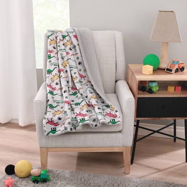 NBC Jurassic World Sherpa Baby Blanket alternate view