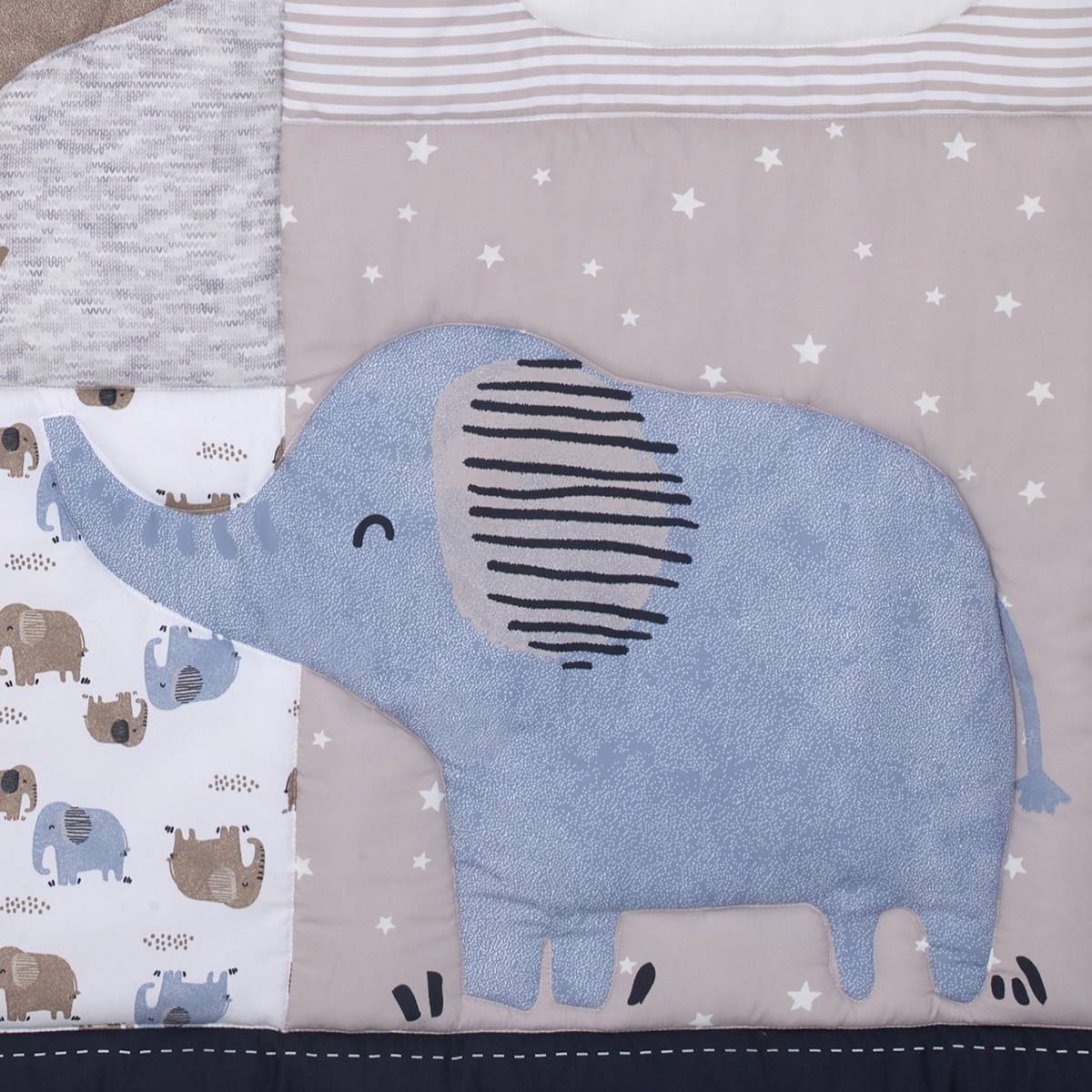 Carters(R) 3pc. Blue Elephant Nursery Crib Bedding Set