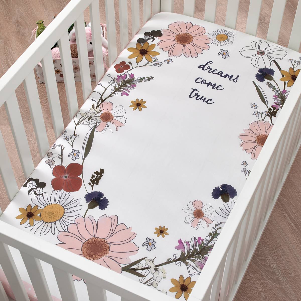 NoJo Keep Blooming Photo Op Fitted Crib Sheet
