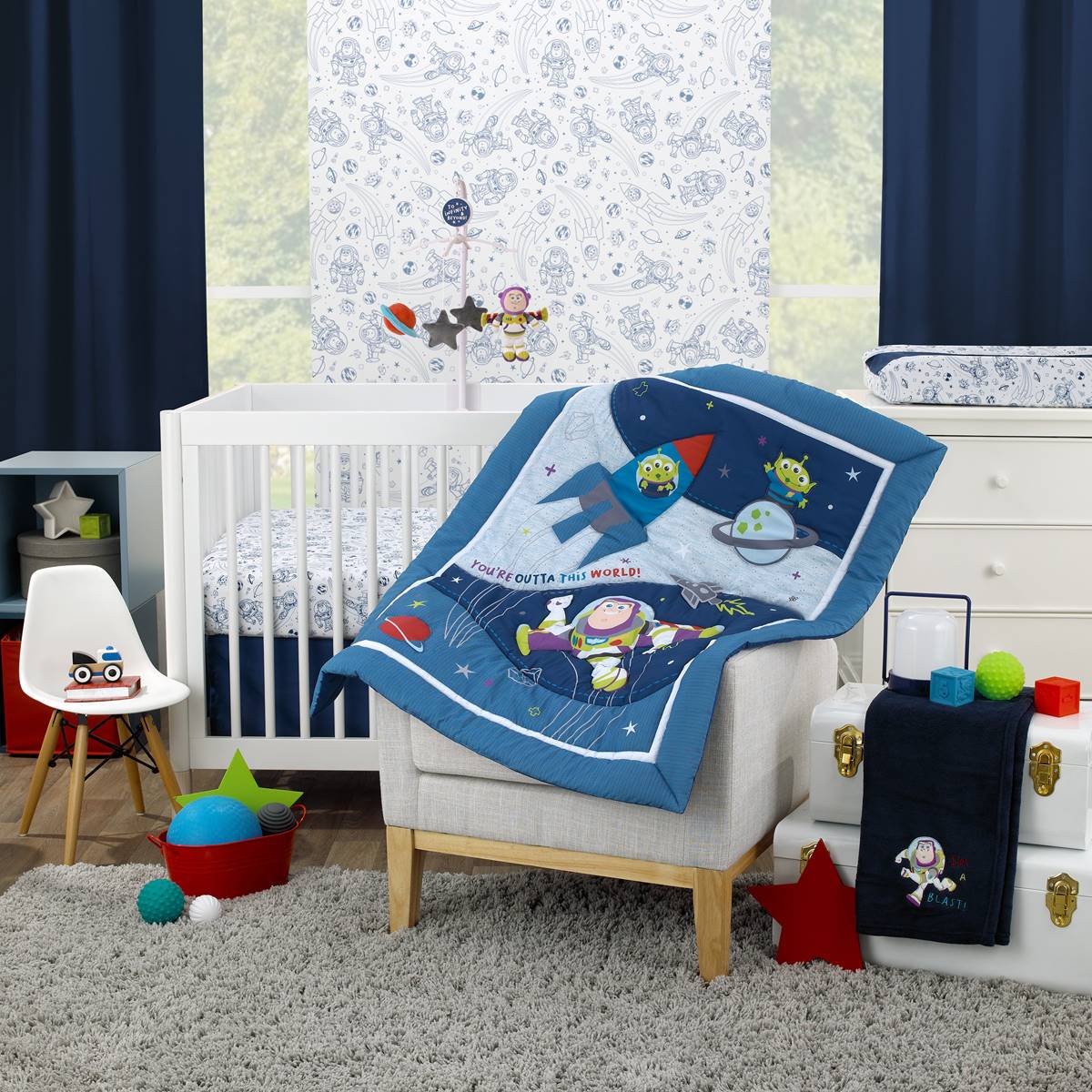 Disney 3pc. Toy Story Outta This World Crib Bedding Set