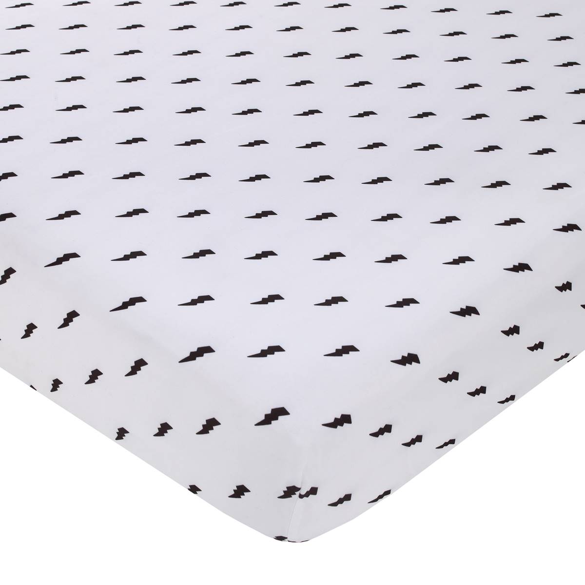 NoJo Lightning Bolt Print Crib Sheet