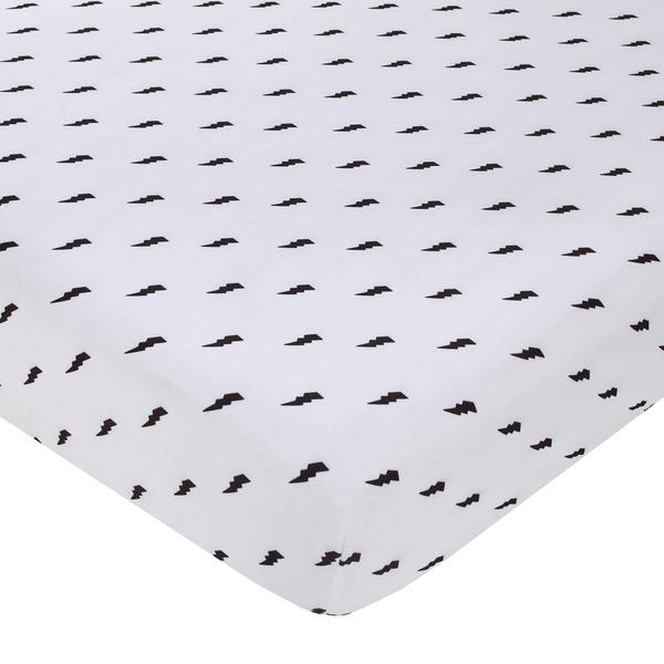 NoJo Lightning Bolt Print Crib Sheet