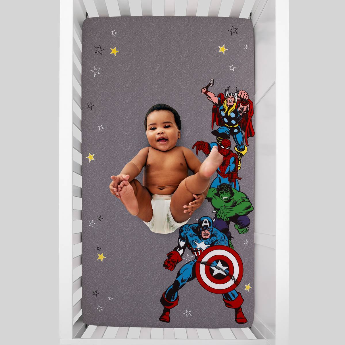 Marvel Comics Photo Op Fitted Crib Sheet