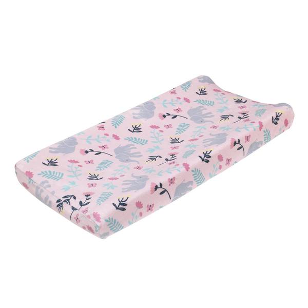 Carters(R) Floral Elephant Super Soft Changing Pad Cover alternate view