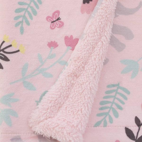 Carters(R) Floral Elephant Super Soft Baby Blanket alternate view