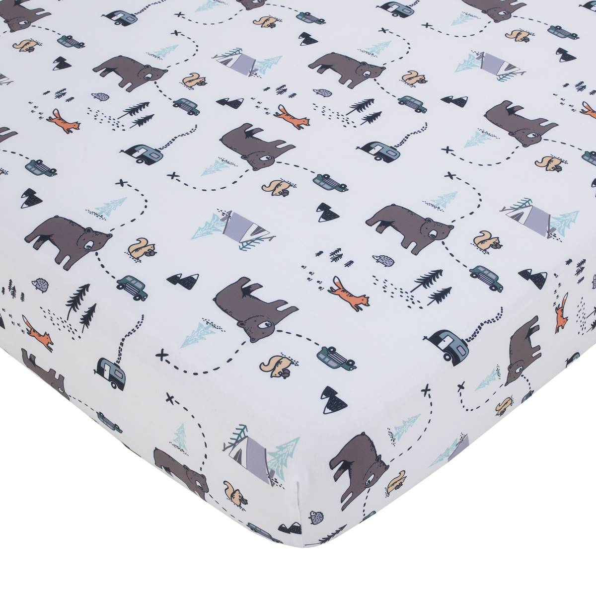 Carters(R) Woodland Friends Fitted Crib Sheet