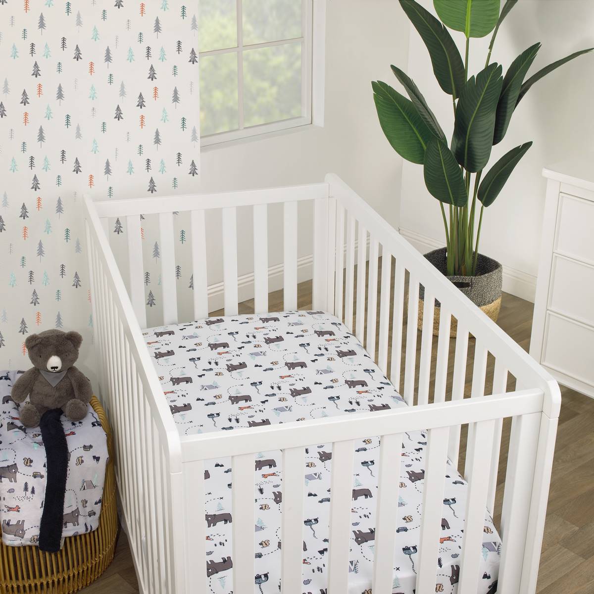 Carters(R) Woodland Friends Fitted Crib Sheet