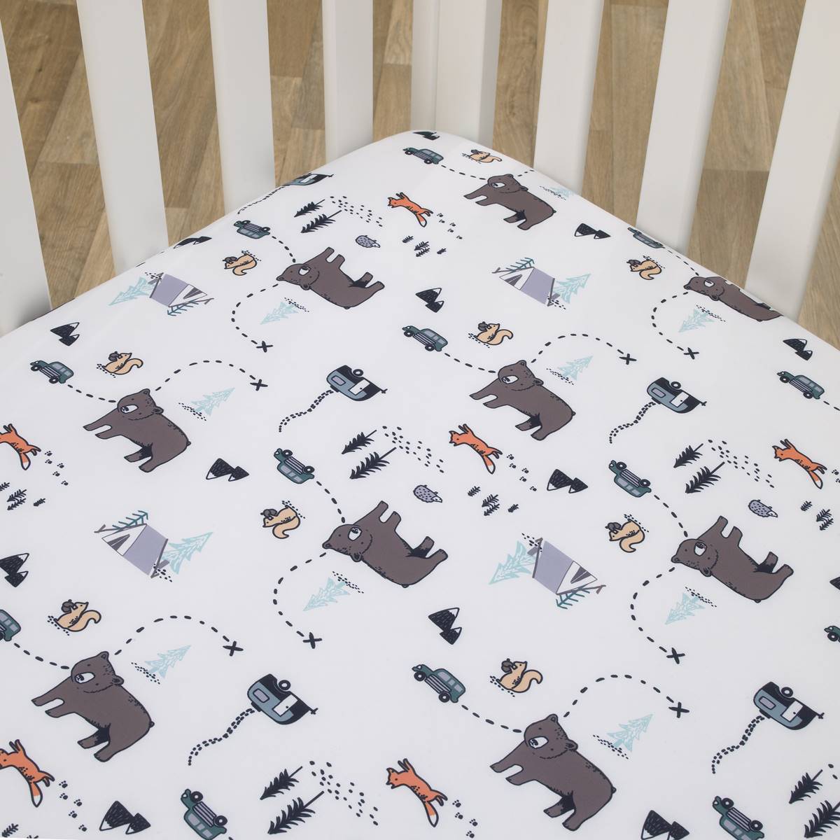 Carters(R) Woodland Friends Fitted Crib Sheet
