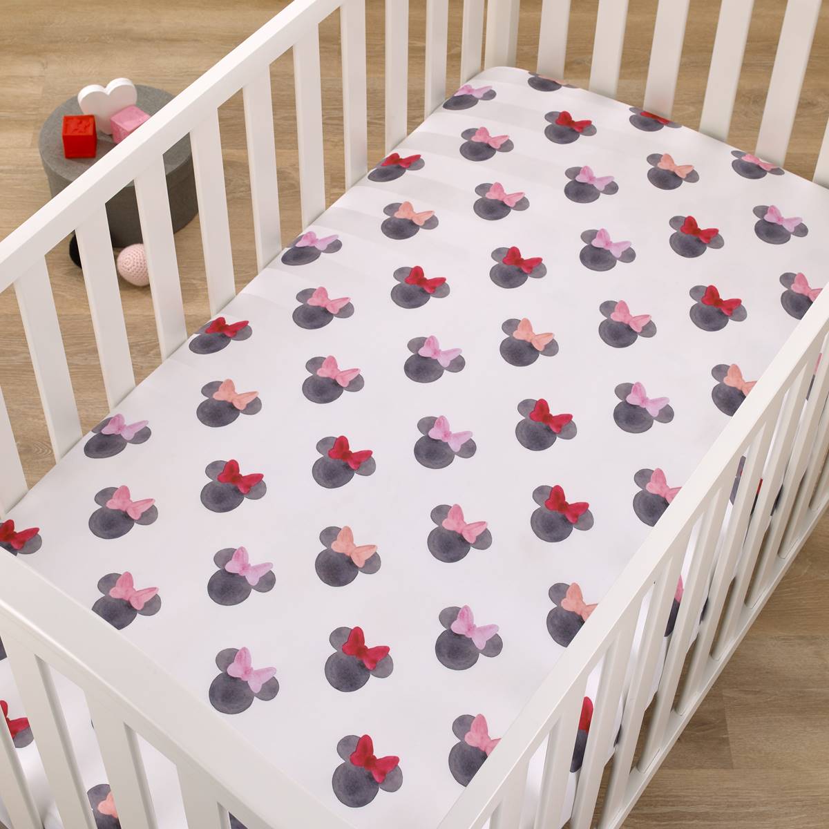 Disney Minnie Mouse Ears Mini Fitted Crib Sheets
