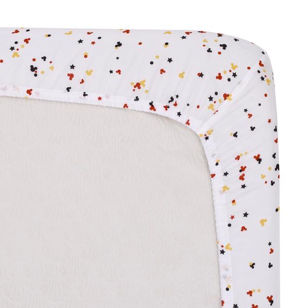 Disney Mickey Mouse Confetti Fitted Crib Sheet alternate view