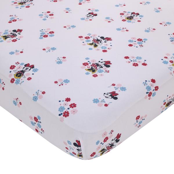 Disney Minnie Mouse Floral Fitted Crib Sheet