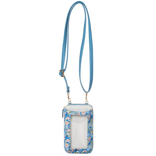 Womens Buxton Everywhere Floral Crossbody Wallet