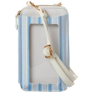 Womens Buxton Nautical Stripe Everywhere Crossbody Wallet
