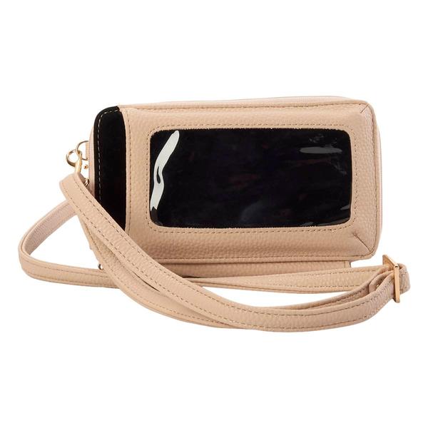 Buxton Everywhere Solid Pebble Grain Faux Leather Crossbody