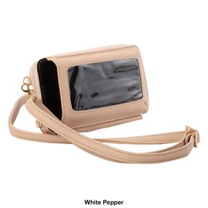 Buxton Everywhere Solid Pebble Grain Faux Leather Crossbody alternate view
