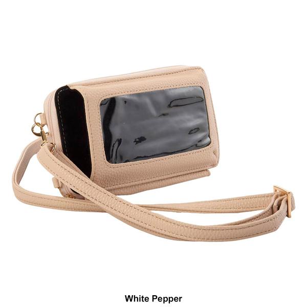 Buxton Everywhere Solid Pebble Grain Faux Leather Crossbody alternate view