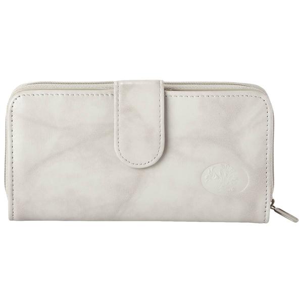 Womens Buxton Solid Checkbook Wallet - Grey